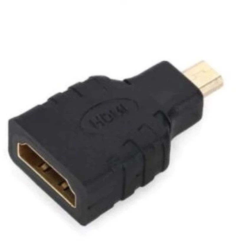 Προσαρμογέας Μετατροπέας Αρσενικό Micro HDMI σε Θηλυκό HDMI (Μαύρο) (OEM)