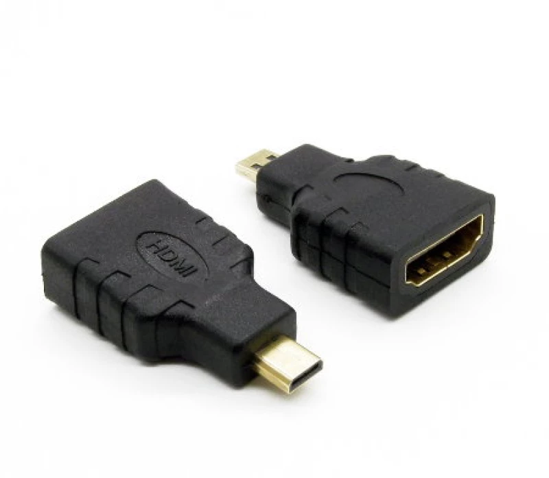 Προσαρμογέας Μετατροπέας Αρσενικό Micro HDMI σε Θηλυκό HDMI (Μαύρο) (OEM)