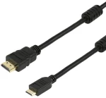Καλώδιο  HDMI σε Mini HDMI με Ethernet Φερρίτη Επίχρυσο (1.5m) (OEM)