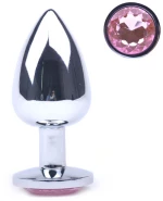 Pink Large Metallic Anal Plug