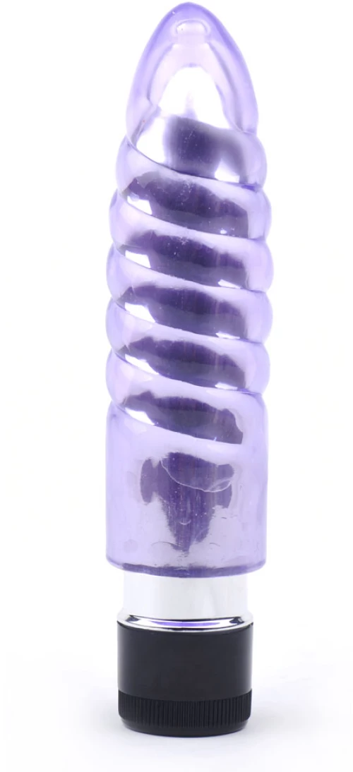Multiple-Speed Purple Color Classic Vibrator with TPE Sleeve