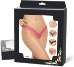 Plus Size Flirty Tiny Lace Pink String