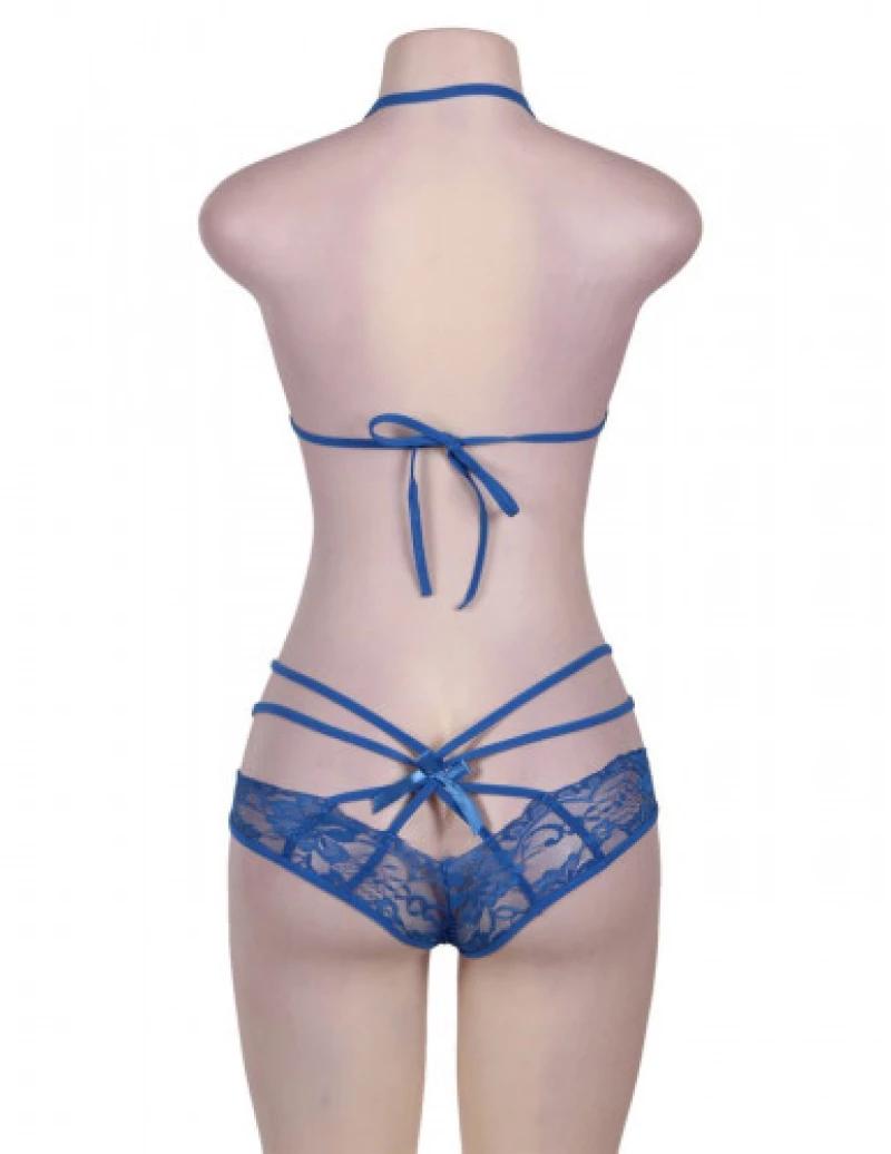 Lace bra with Panty Blue