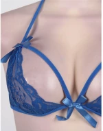 Lace bra with Panty Blue