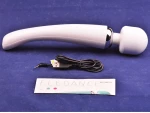 White Color 20-Mode Whisper Quiet Wand Massager (USB Recharging)