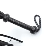 Naughty Toys Μαύρο Δερμάτινο Μαστίγιο Τιμωρίας 48cm