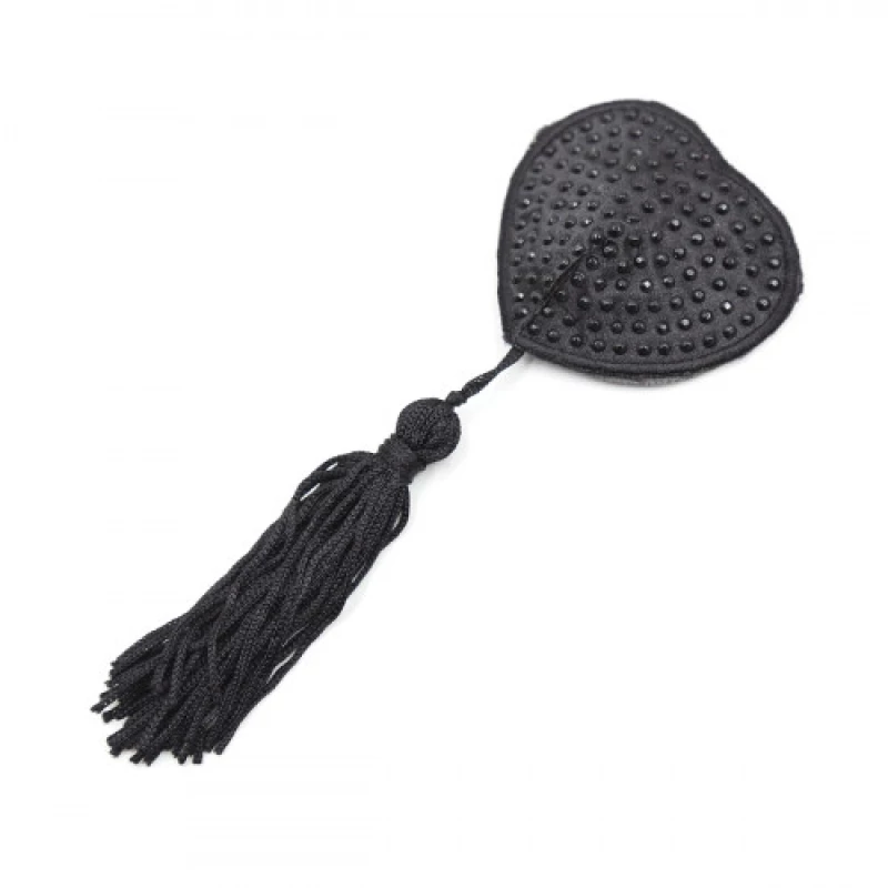 Naughty Toys Black Burlesque Jewel Nipple Pasties