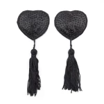 Naughty Toys Black Burlesque Jewel Nipple Pasties