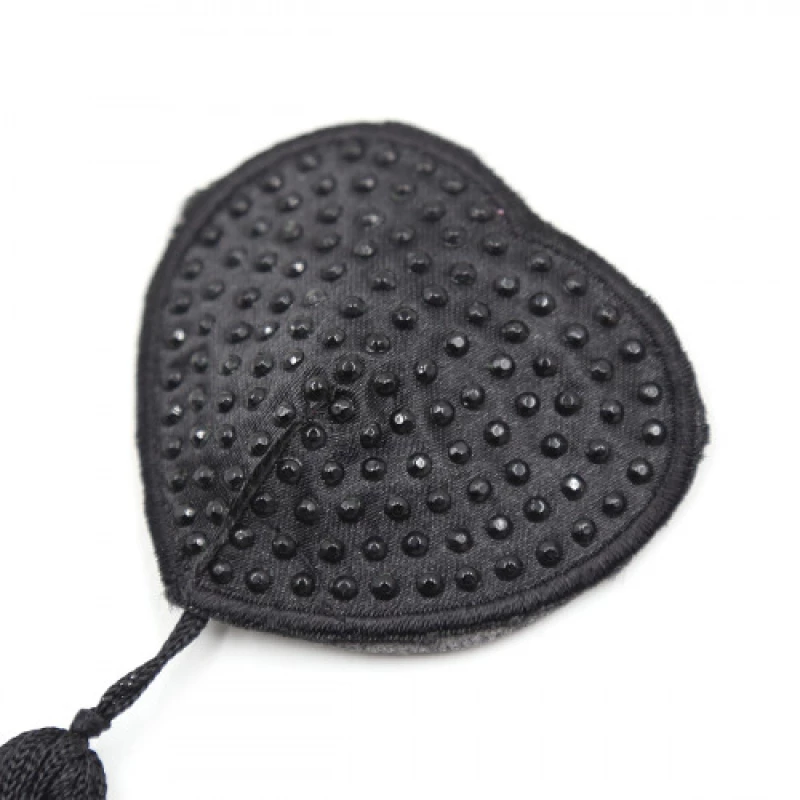 Naughty Toys Black Burlesque Jewel Nipple Pasties