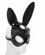 Black Leather Bunny Mask O/S
