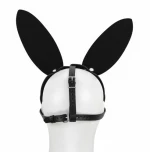 Black Leather Bunny Mask O/S