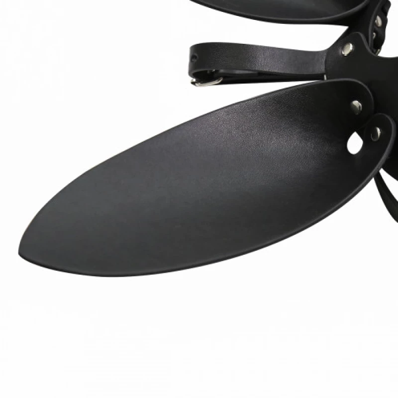 Black Leather Bunny Mask O/S