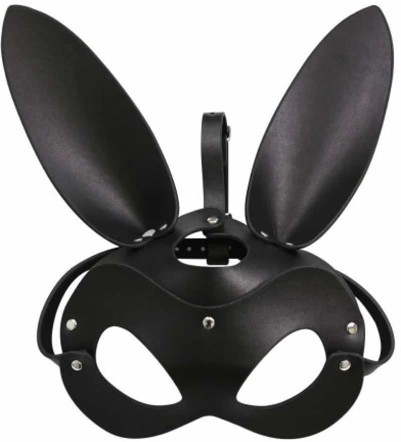Black Leather Bunny Mask O/S