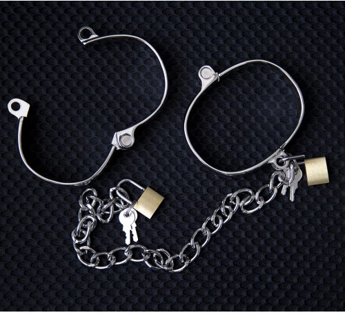 MEDIUM Metal Handcuffs or Ankle Cuffs 7 X 5cm
