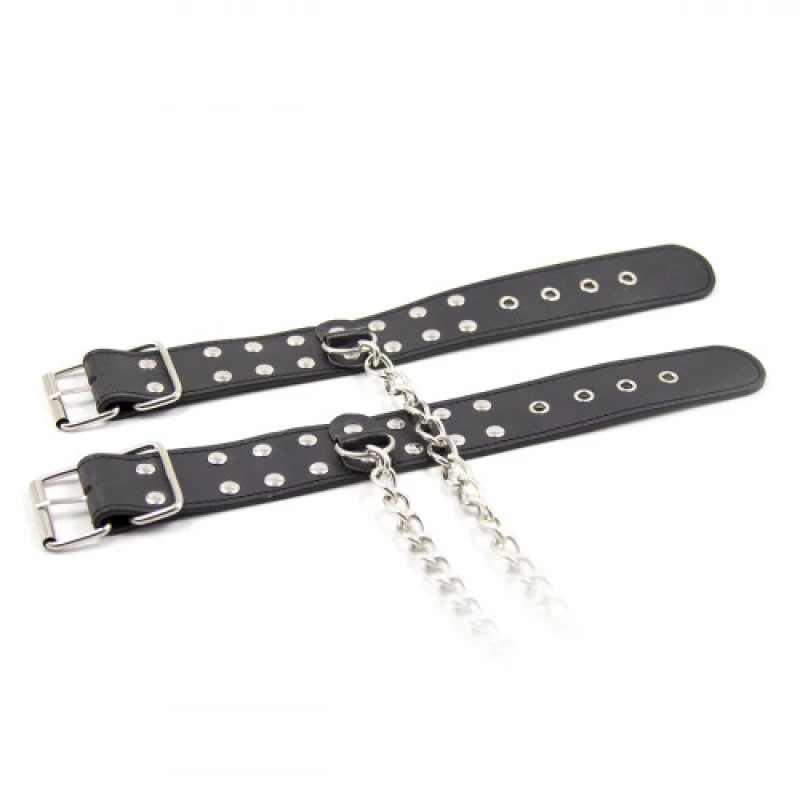 Hogtie restraints Arms Wrist with Neck collar with chain