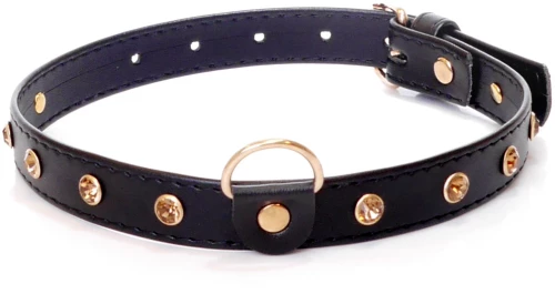 Collar 2 cm gold crystal