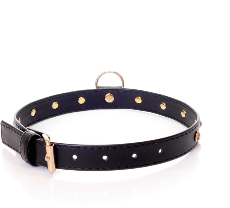 Collar 2 cm gold crystal