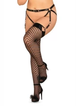 Obsessive Plus Size Stocking with Sensual Stripes