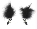 Black Feather Nipple Clips