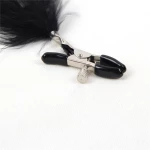 Black Feather Nipple Clips