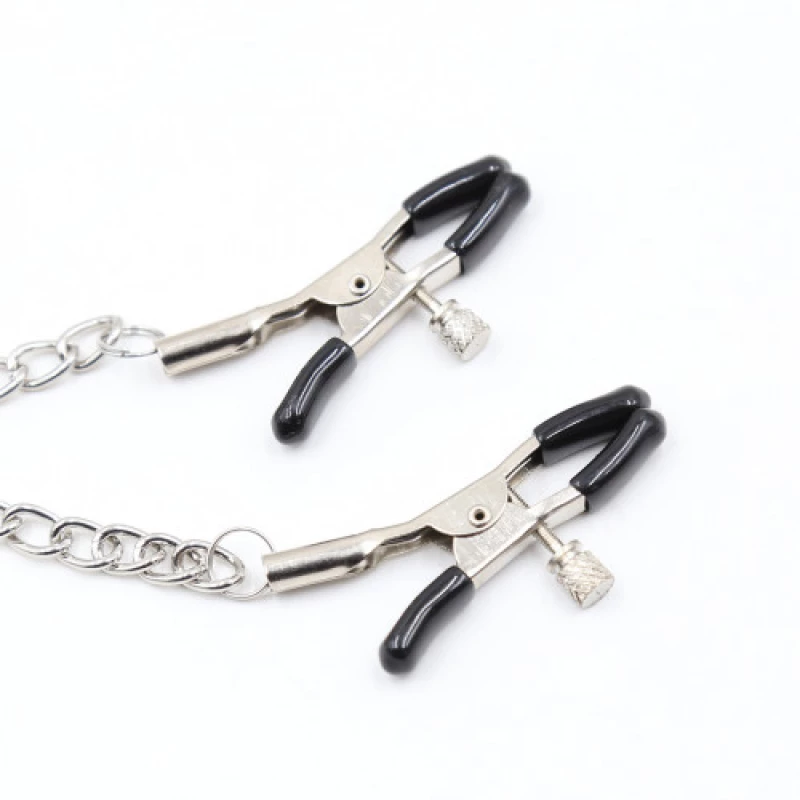 Large metal Mouth gag O-Ring Ø 4.5 cm with nipple clamps
