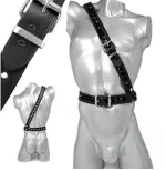 BDSM Ανδρικά διακοσμητικά λουριά για το στήθος & τόκες