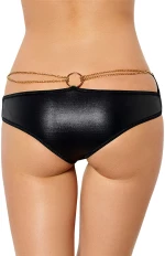 Black sexy panty with gold ring
