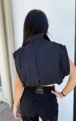 Πουκάμισο Γυναικείο Cropped Black