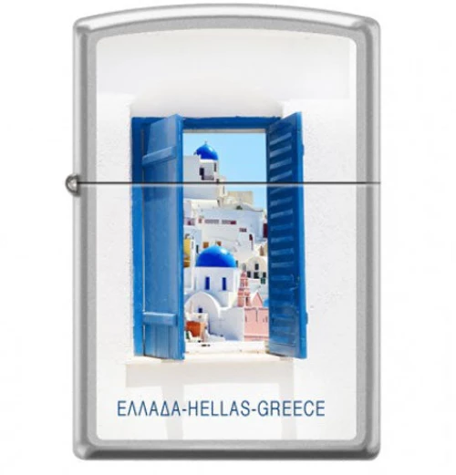 Zippo Αναπτήρας Λαδιού Αντιανεμικός Traditional Greek Shutter