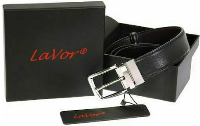 Lavor 1-81 Ανδρική Ζώνη Δερμάτινη Διπλής Όψης Black / Brown