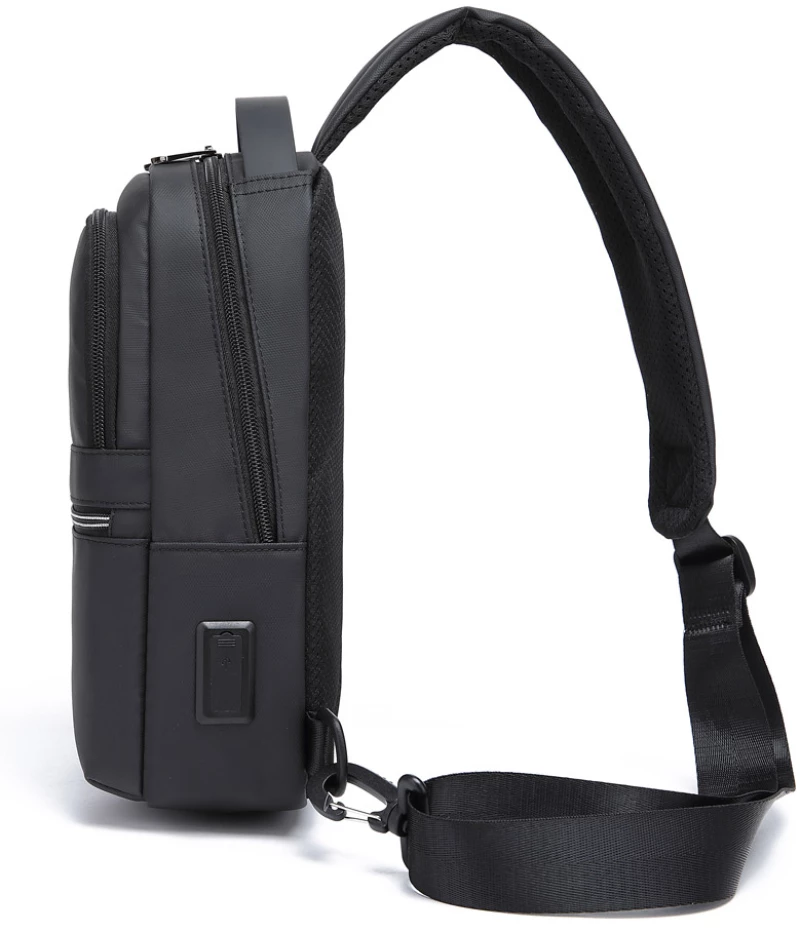 Lavor 712 Ανδρική Τσάντα στηθους σε μαυρο χρώμα