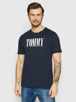 Ανδρικό T-shirt Tommy Hilfiger - Navy Ελαστικό με κοντό μανίκι - Βαμβακερό