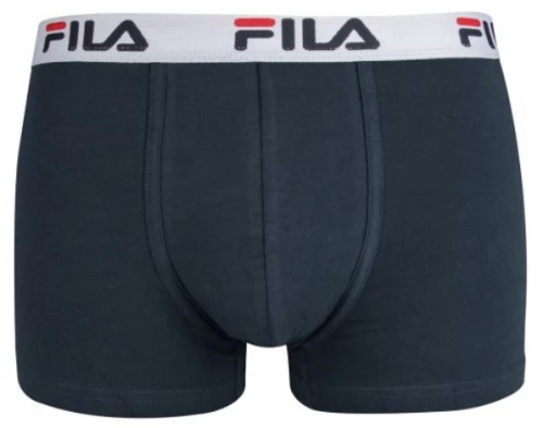 Ανδρικό boxer FILA - Μπλε Σκούρο Βαμβακερό - Φαρδύ λευκό λάστιχο 2pack