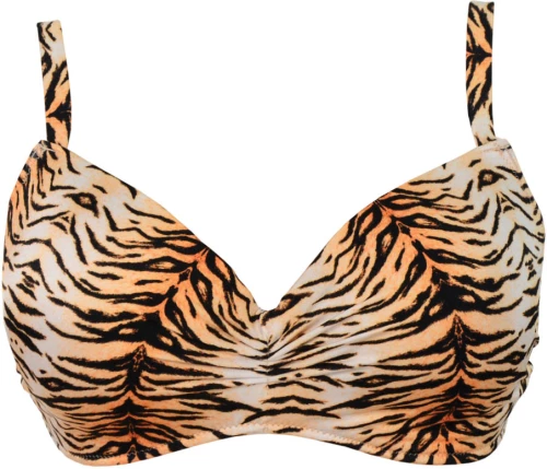 Μαγιό σουτιέν Rock Club Tiger - Μεγάλο στήθος - Animal Print Bikini - Cup D E