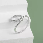 Δαχτυλίδι ασημί Line από alloy