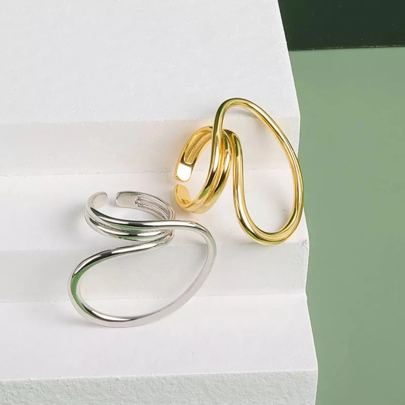 Δαχτυλίδι ασημί Line από alloy