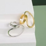 Δαχτυλίδι ασημί Line από alloy
