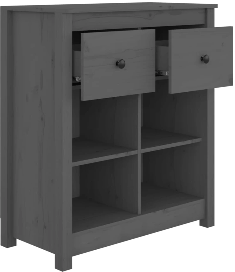 ΜΠΟΥΦΕΣ ΓΚΡΙ 70 X 35 X 80 ΕΚ. ΑΠΟ ΜΑΣΙΦ ΞΥΛΟ ΠΕΥΚΟΥ 813766