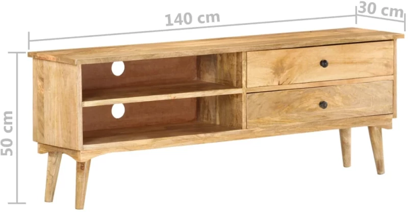 ΈΠΙΠΛΟ ΤΗΛΕΟΡΑΣΗΣ 140 X 30 X 50 ΕΚ. ΑΠΟ ΜΑΣΙΦ ΞΥΛΟ ΜΑΝΓΚΟ 320797
