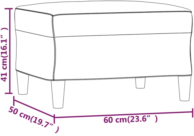 ΥΠΟΠΟΔΙΟ ΣΚΟΥΡΟ ΓΚΡΙ 60 X 50 X 41 ΕΚ. ΥΦΑΣΜΑΤΙΝΟ 349280