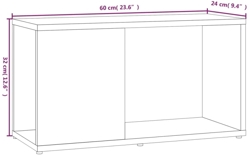 ΈΠΙΠΛΟ ΤΗΛΕΟΡΑΣΗΣ ΓΚΡΙ SONOMA 60X24X32 ΕΚ. ΕΠΕΞΕΡΓΑΣΜΕΝΟ ΞΥΛΟ 816030