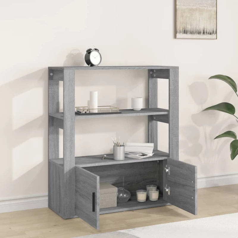 ΝΤΟΥΛΑΠΙ ΓΚΡΙ SONOMA 80X30X90 ΕΚ. ΑΠΟ ΕΠΕΞΕΡΓΑΣΜΕΝΟ ΞΥΛΟ 819466