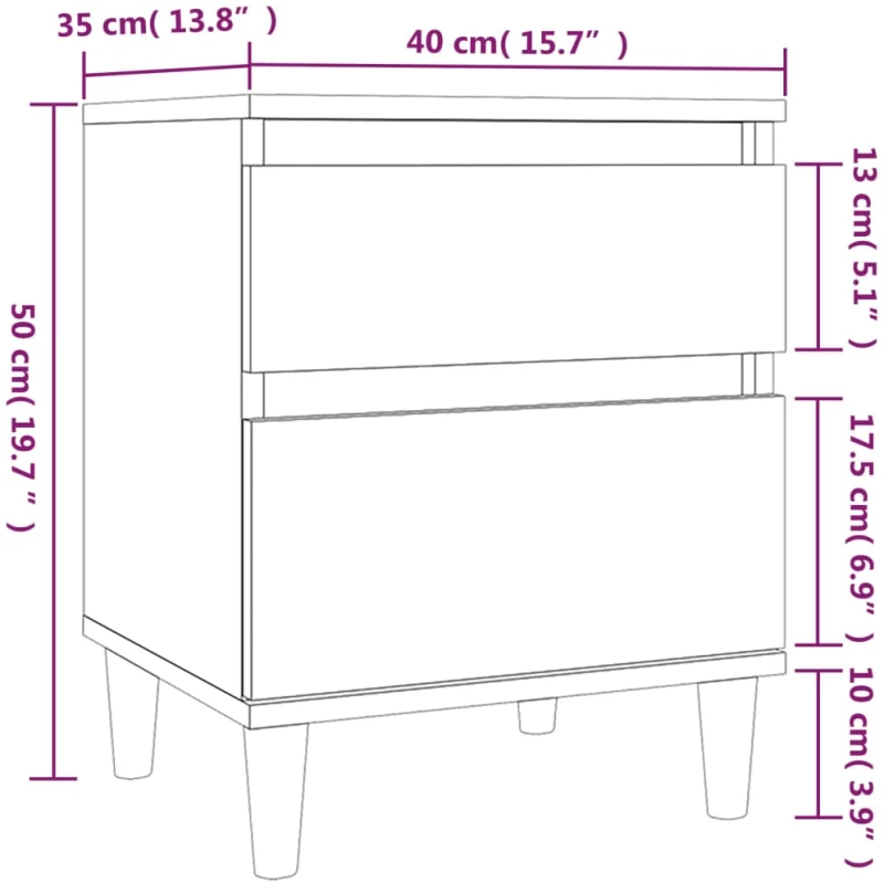 ΚΟΜΟΔΙΝΑ 2 ΤΕΜ. ΚΑΦΕ ΔΡΥΣ 40 X 35 X 50 ΕΚ. 821841