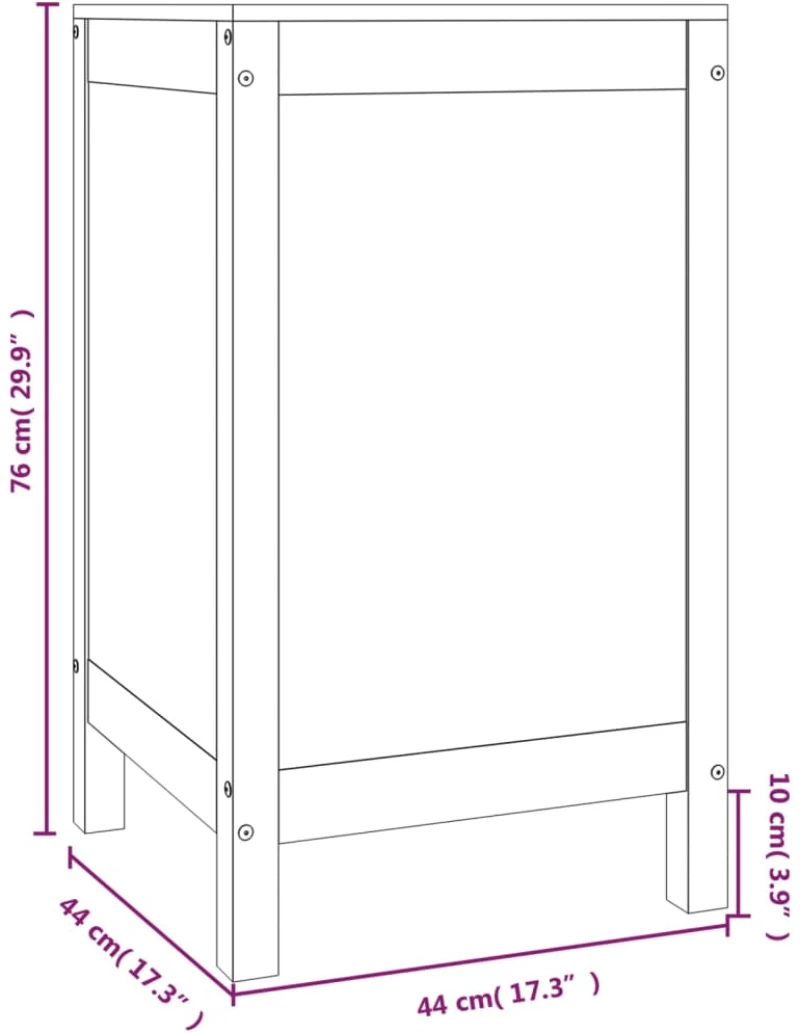 ΚΑΛΑΘΙ ΑΠΛΥΤΩΝ 44 X 44 X 76 ΕΚ. ΑΠΟ ΜΑΣΙΦ ΞΥΛΟ ΠΕΥΚΟΥ 823574