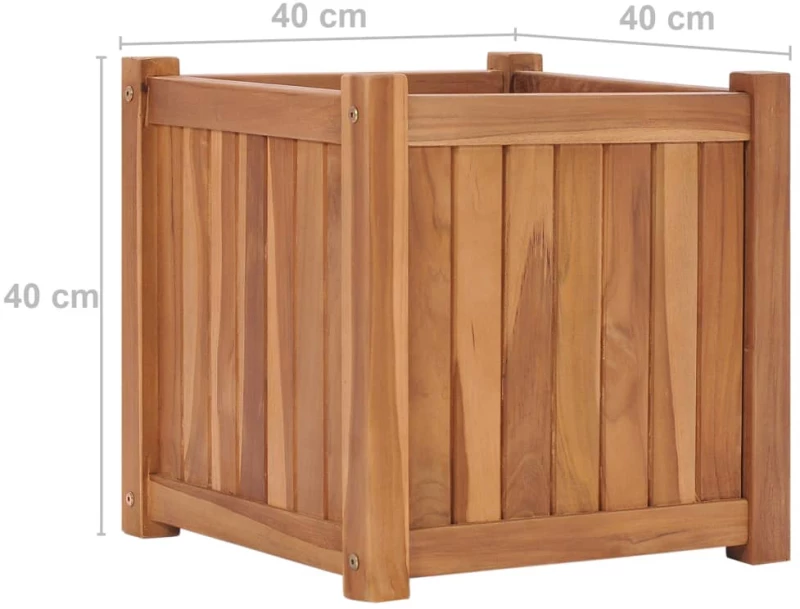 ΖΑΡΝΤΙΝΙΕΡΑ ΥΠΕΡΥΨΩΜΕΝΗ 40 X 40 X 40 ΕΚ. ΑΠΟ ΜΑΣΙΦ ΞΥΛΟ TEAK 48965