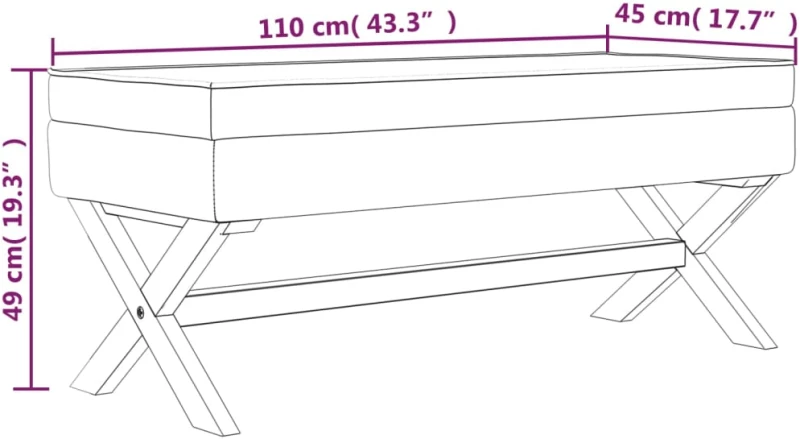ΣΚΑΜΠΟ ΑΠΟΘΗΚΕΥΣΗΣ 110 X 45 X 49 ΕΚ. ΥΦΑΣΜΑΤΙΝΟ 344522