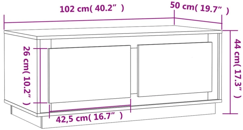 ΤΡΑΠΕΖΑΚΙ ΣΑΛΟΝΙΟΥ ΜΑΥΡΟ 102X50X44 ΕΚ. ΑΠΟ ΕΠΕΞΕΡΓΑΣΜΕΝΟ ΞΥΛΟ 819877