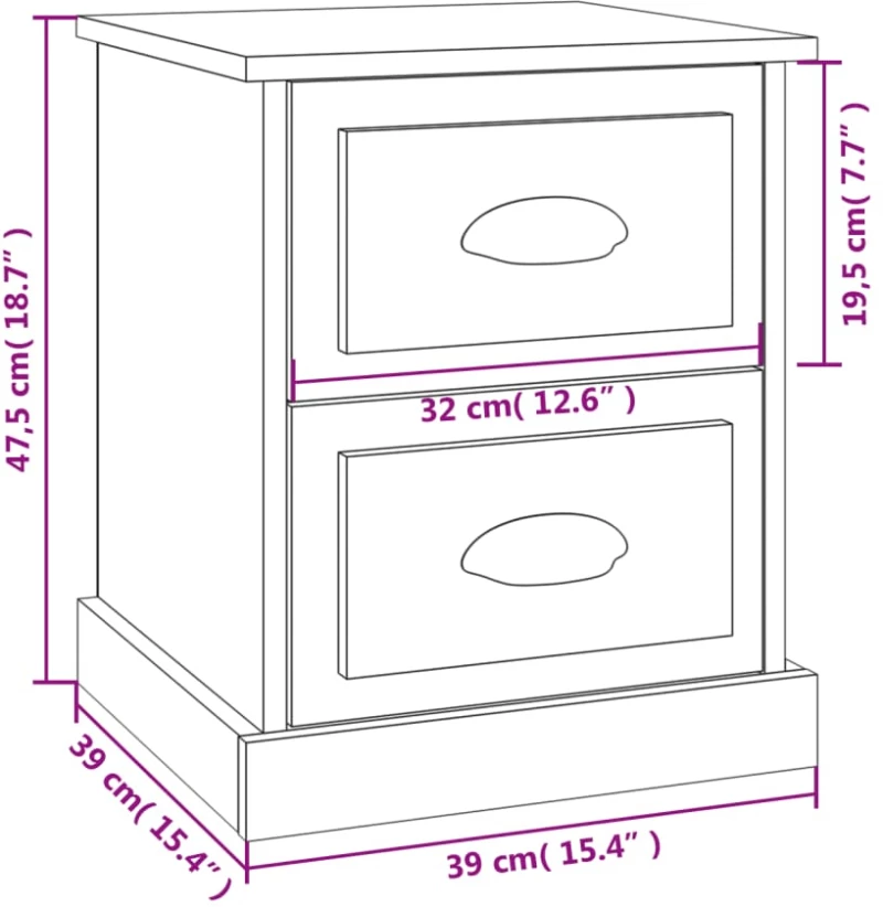 ΚΟΜΟΔΙΝΟ SONOMA ΔΡΥΣ 39X39X47,5 ΕΚ. ΑΠΟ ΕΠΕΞΕΡΓΑΣΜΕΝΟ ΞΥΛΟ 816150