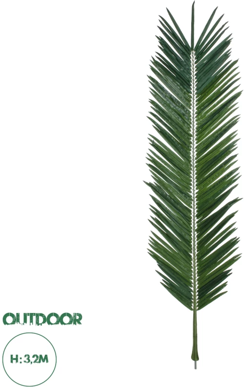 GloboStar® Artificial Garden ARECA PALM LEAF 20183 Τεχνητό Διακοσμητικό Φύλο Φοινικόδεντρου Αρέκα Π95 x Υ320cm