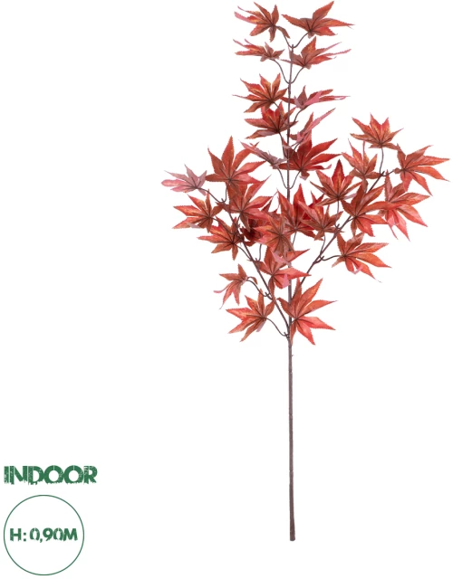 GloboStar® Artificial Garden MAPLE BRANCH 20263 Τεχνητό Διακοσμητικό Κλαδί Σφένδαμου Π25 x Υ90cm
